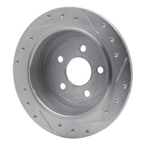 Ford Windstar Brake Rotor (1) - Rear Left - R1 Concepts - Drilled & Slotted - Silver - `95-`03